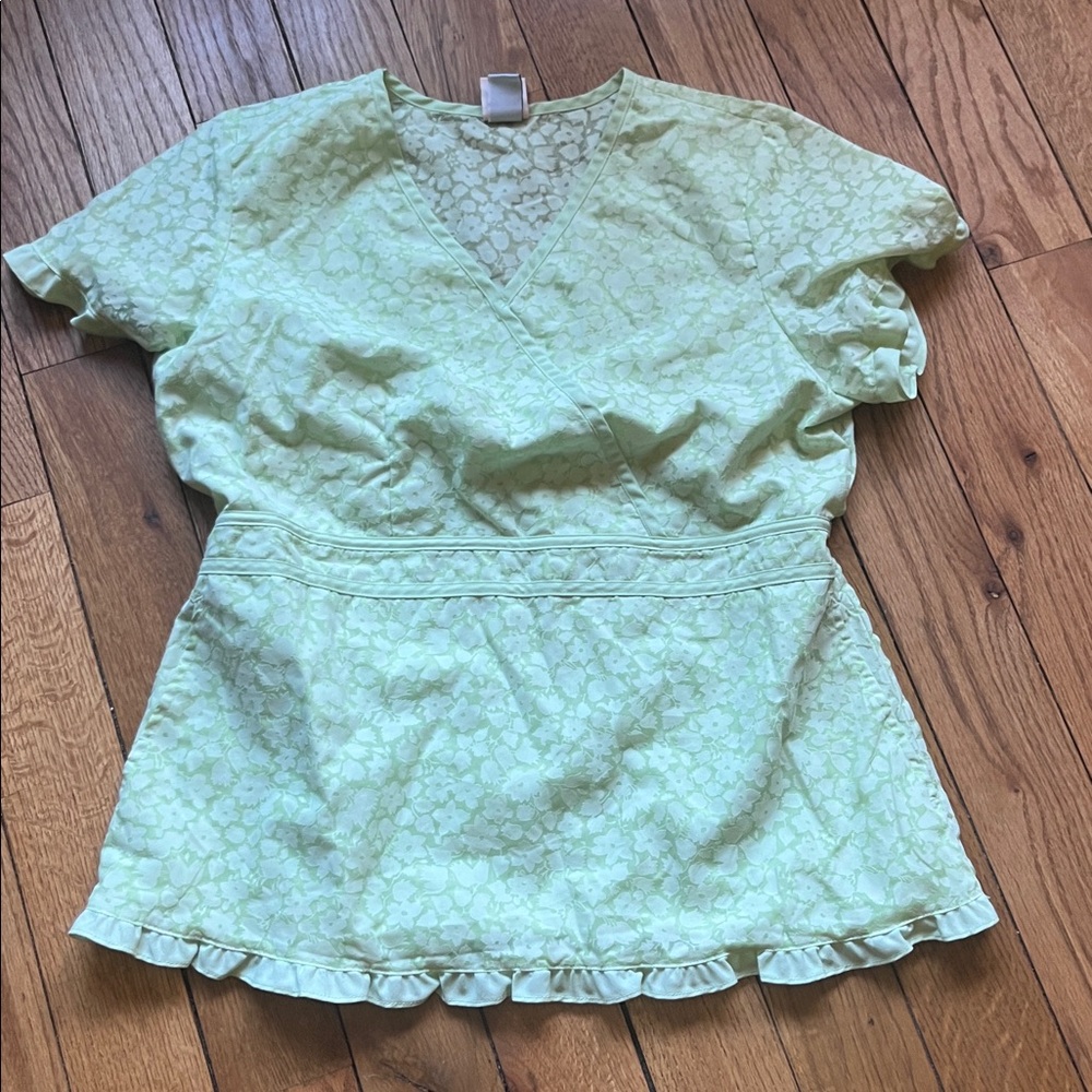 Barco Uniforms Light Green Short Sleeve scrub Top